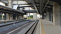 Ground-level platforms for long-distance trains