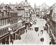Spitalstraße after 1894 with tram