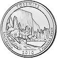 Йосемити паркіне арналған Ұлттық парк сериясындағы монета реверсі