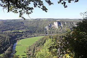2014 09 23 Deutschland Baden-Württemberg Landkreis Sigmaringen Naturpark Obere Donau Blick von der Burg Wildenstein (2).JPG