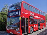 The first production Enviro400, Stagecoach 19000 Spirit of London, new in 2005, pictured in 2014