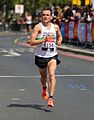 * Nomination 2017 London Marathon – Josh Griffiths (#1154). --KTC 00:09, 25 April 2017 (UTC) * Promotion Acceptable as an action shot but the white areas are a bit overexposed. Do you think you could bring those down to get some detail in there and also get a little more contrast in the face so we can see his features despite all the sweat? --W.carter 19:06, 25 April 2017 (UTC) Should be better now. --KTC 22:03, 25 April 2017 (UTC) Much better. Good quality. --W.carter 09:31, 26 April 2017 (UTC)