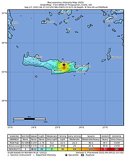 <span class="mw-page-title-main">2021 Arkalochori earthquake</span> Earthquake in Crete, Greece