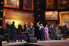 An all-star ensemble performs at the 2023 Gershwin Prize honoring Mitchell. 2023 Gershwin Prize Joni Mitchell.jpg
