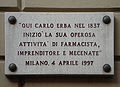 2732 Milano - Lapide su Antica farmacia Brera - Foto Giovanni Dall'Orto - 20 jan 2007.jpg