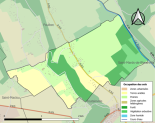 Kleurenkaart met landgebruik.