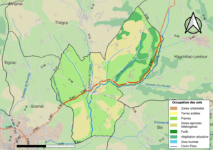 Mappa a colori che mostra l'uso del suolo.