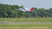 Thumbnail for File:A Piper Warrior takes off at Delaware Airpark in Cheswold.jpg