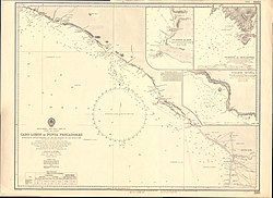 Admiralty Chart No 1283 Cabo Lobos to Punta Pescadores, Surveyed 1836, Published 1960.jpg