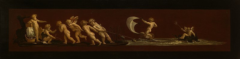 File:After Polidoro da Caravaggio (c. 1495-1543) - Cupids Pulling in a Net - RCIN 402795 - Royal Collection.jpg