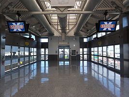 Terminal 5 station in AirTrain JFK in John F. Kennedy International Airport