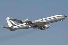 The stretched -320, powered by JT4A turbojets Air France Boeing 707-328 (cropped).jpg