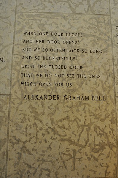 File:Alexander Graham Bell Quote in stone.jpg