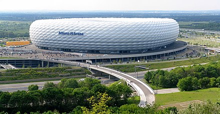 Estadi Allianz Arena de Munic, seu del partit inaugural
