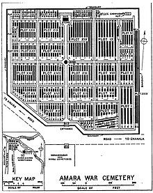 Plan of the cemetery as originally laid out. Amara War Cemetery plan.jpg