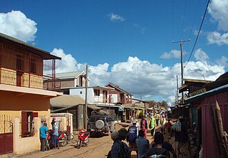 Main street in Andilamena Andilamena central town.jpg