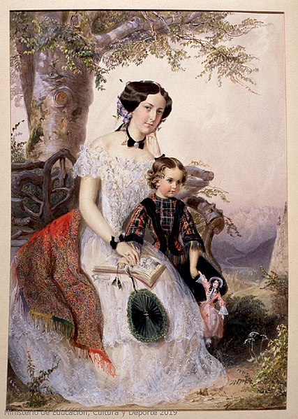 File:Archduchess Elisabeth of Austria and her daughter archduchess Maria Theresa of Austria-Este.jpg