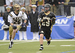 Army lacrosse in action against Navy during the 2009 Day of Rivals ArmyNavyLax2009.JPG