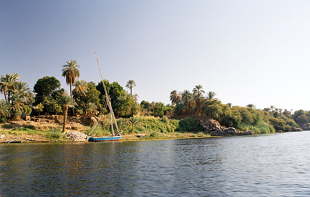 West bank of Elephantine Island on the Nile