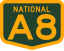 Australian national highway A8.svg