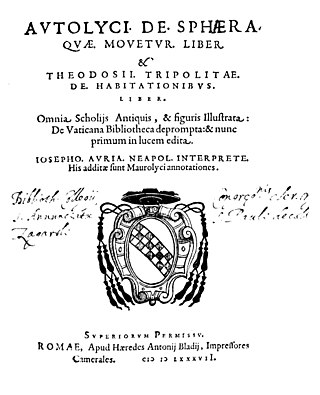 <span class="mw-page-title-main">Autolycus of Pitane</span>