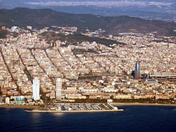 Вид Барселоны с самолёта
