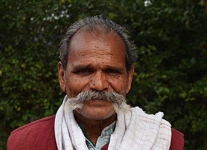 Bahadur Singh is a former dacoit, and now an advocate of non-violence, and a follower of Mahatma Gandhi.