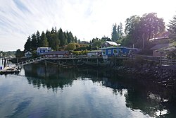 Part of Bamfield's boardwalk. Bamfield from Dock.jpg