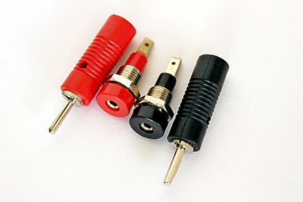 Banana jack connector: male–female pair 2 mm