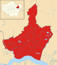 Barking ja Dagenham Yhdistyneen kuningaskunnan paikallisvaalit 2010 map.svg