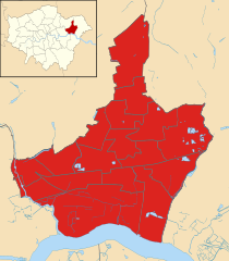 Barking and Dagenham 2014 results map