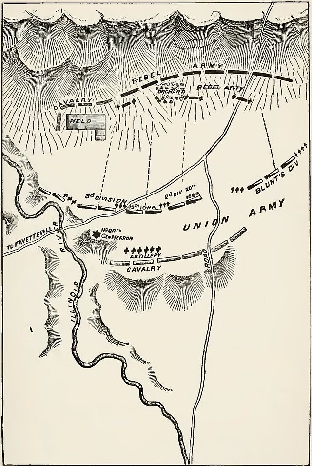 Description de l'image Battle of Prairie Grove - History of Iowa.jpg.