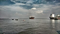 Some small fishing boats are catching fish & sell them in local coastal markets.