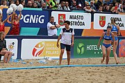 Deutsch: Beachhandball Europameisterschaften 2019 (Beach handball Euro); Tag 6: 7. Juli 2019 – Spiel um Platz Drei, Frauen, Kroatien-Niederlande 0:2 (14:23, 20:22) English: Beach handball Euro; Day 6: 7 July 2019 – Women's Bronze Medal Match – Croatia-Netherlands 0:2 (14:23, 20:22)