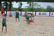 Deutsch: Beachhandball Europameisterschaften 2019 (Beach handball Euro); Tag 2: 3. Juli 2019 – Männer, Vorrunde Gruppe C, Nordmazedonien-Schweiz 0:2 (13:22, 18:19) English: Beach handball Euro; Day 2: 3 July 2019 – Women Preliminary Round Group A – Men Preliminary Round Group C – North Macedonia-Switzerland 0:2 (13:22, 18:19)