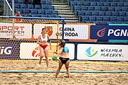 Deutsch: Beachhandball Europameisterschaften 2019 (Beach handball Euro); Tag 5: 6. Juli 2019 – Frauen, Halbfinale, Kroatien-Dänemark 1:2 (12:19, 17:10, 4:7) English: Beach handball Euro; Day 5: 6 July 2019 – Semifinal Men – Croatia-Denmark 1:2 (12:19, 17:10, 4:7)