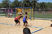 Deutsch: Beachhandball bei den Olympischen Jugendspielen 2018; Tag 4, 10. Oktober 2018; Jungs, Vorrunde, Gruppe A - Chinese Taipei (Taiwan)-Thailand 0:2 English: Beach handball at the 2018 Summer Youth Olympics at 10 October 2018 – Boys Preliminary Round Group A‎ – Chinese Taipei-Thailand 0:2