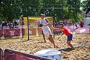 Deutsch: Beachhandball bei den Olympischen Jugendspielen 2018 in Buenos Aires; Tag 7, 13. Oktober 2018; Jungen, Halbfinale – Spanien-Kroatien 2:1 English: Beach handball at the 2018 Summer Youth Olympics in Buenos Aires at 13 October 2018 – Boys Semifinal – Spain-Croatia 2:1 Español: Handball de playa en los Juegos Olimpicos de la Juventud Buenos Aires 2018 en 13 de octubre de 2018 – Semifinales de chicos - España-Croacia 2:1