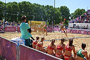 Deutsch: Beachhandball bei den Olympischen Jugendspielen 2018 in Buenos Aires; Tag 7, 13. Oktober 2018; Mädchen, Halbfinale – Ungarn-Argentinien 1:2 English: Beach handball at the 2018 Summer Youth Olympics in Buenos Aires at 13 October 2018 – Girls Semifinal – Hungary-Argentina 1:2 Español: Handball de playa en los Juegos Olimpicos de la Juventud Buenos Aires 2018 en 13 de octubre de 2018 – Semifinales Femeninas - Hungría-Argentina 1:2