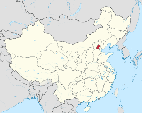 Location of Beijing Municipality within China