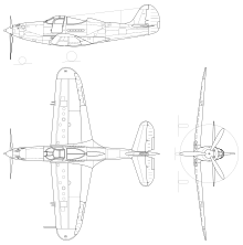 Three-view drawing Bell P-39D Airacobra.svg