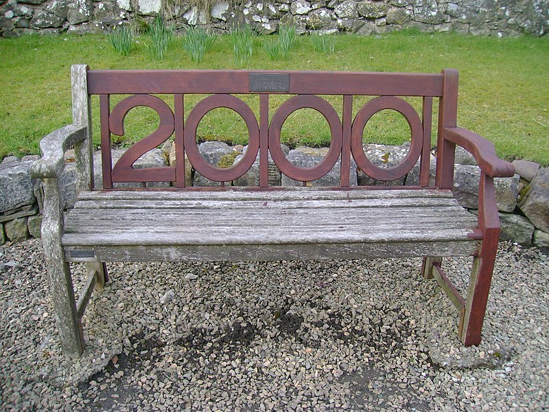 File:Bench below Dunlop Kirk - geograph.org.uk - 1769388.jpg