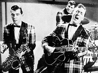 Bill Haley et les Comets durant un show TV en 1955.