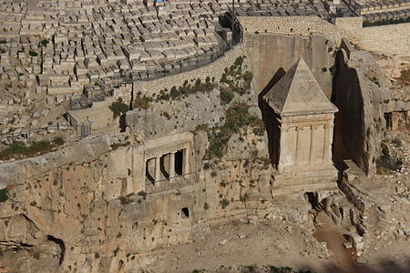 Bnei Hazir tomb and Tomb of Zechariah in Jerusalem.