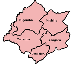 Kaart van Cankuzo