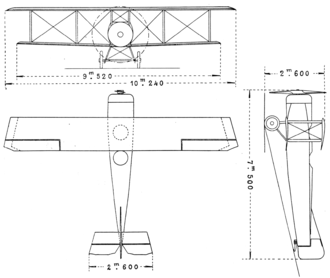 Caudron C.60 3-view drawing from L'Aerophile September,1921 Caudron C.60 3-view L'Aerophile September,1921.png