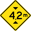 Height restriction ahead (4.2 metres)