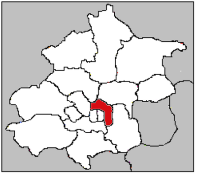 Kaart van Peking met Chaoyang-district