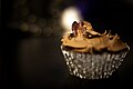 The real deal - a chocolate bacon cupcake with chocolate buttermilk frosting