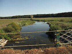 El río Irpen en el pueblo de Chernogorodka